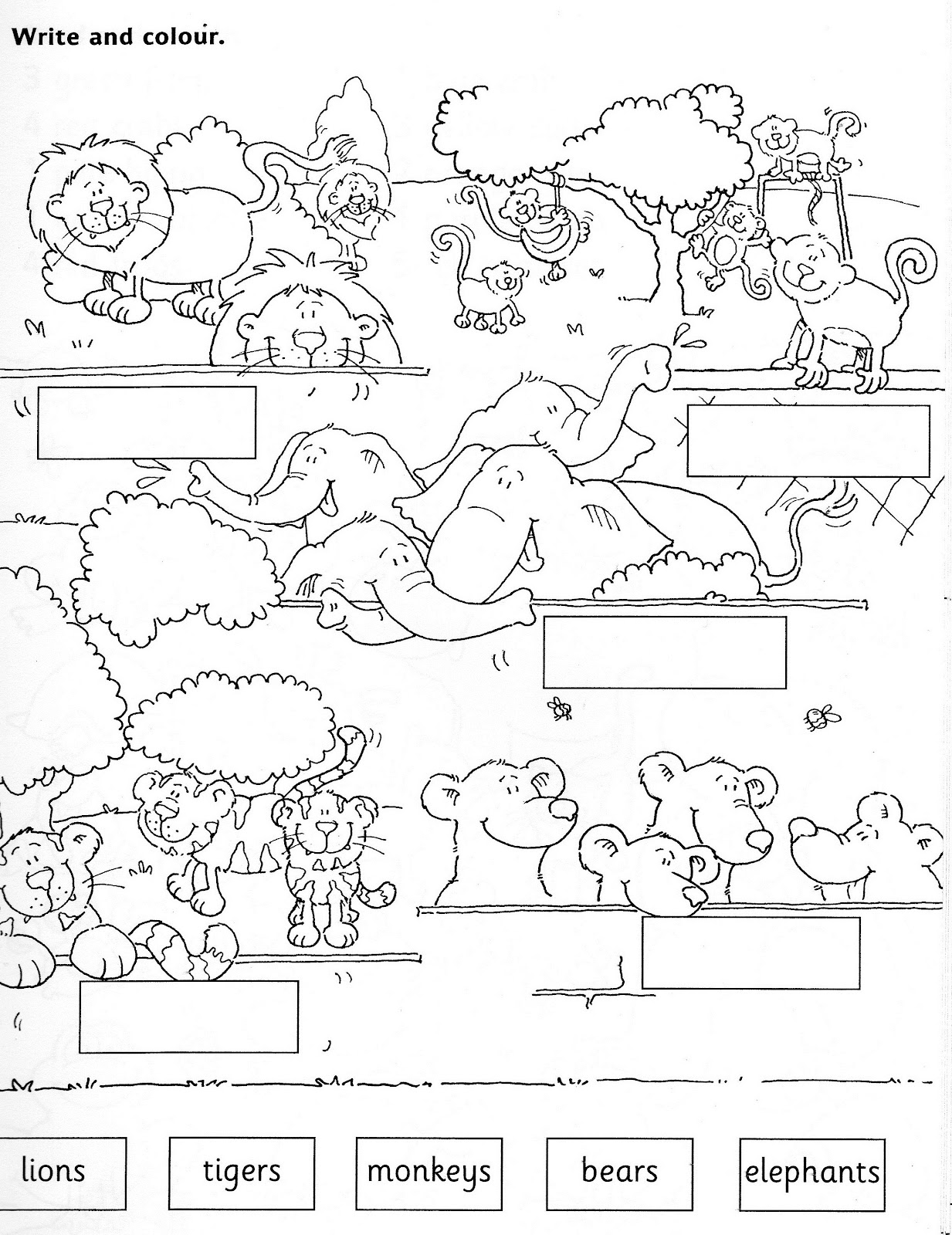 zoo animals coloring pages games kids-#15