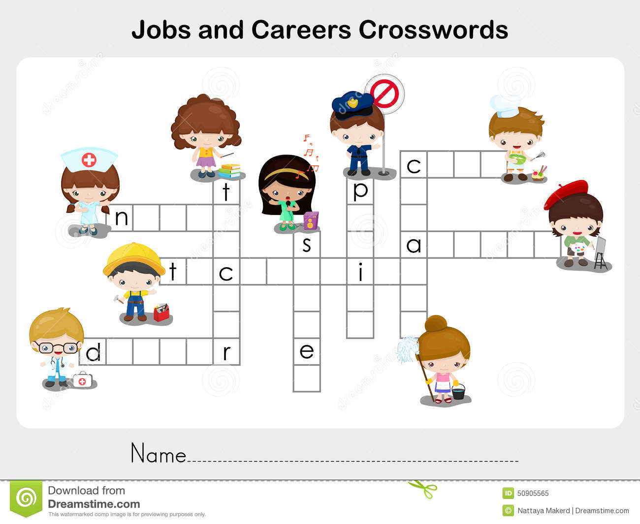 clipart jobs worksheets - photo #5