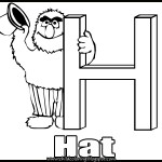 Sesame Street Alphabet Coloring Letter H