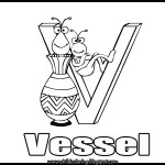 Sesame Street Alphabet Coloring Letter V