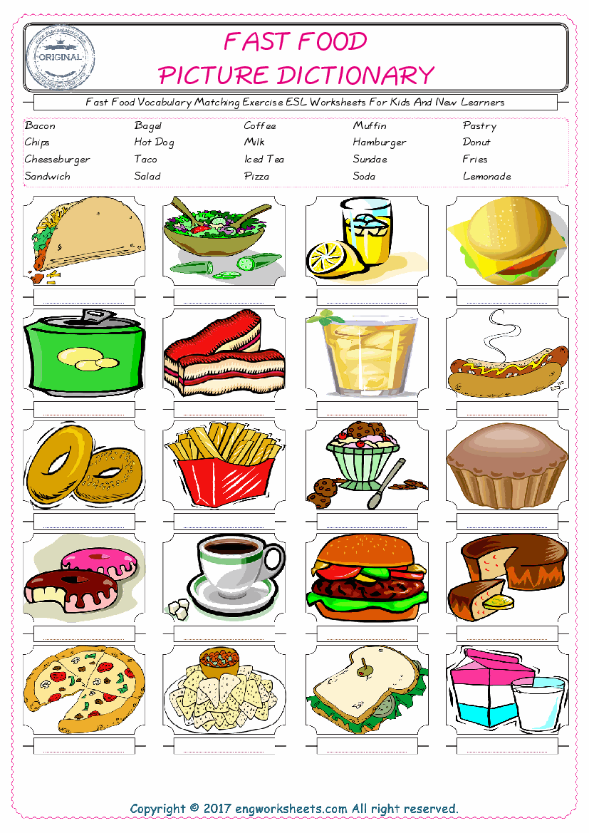 fast-food-vocabulary-matching-exercise-esl-worksheets-for-kids-and-new-learners-take-the