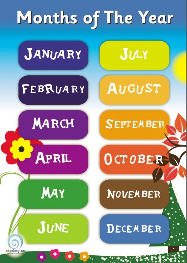 months of the year poster - Take the penTake the pen